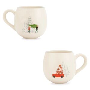 New Christmas Set‎ of 2 Sophie Allport Stoneware 16oz Mugs